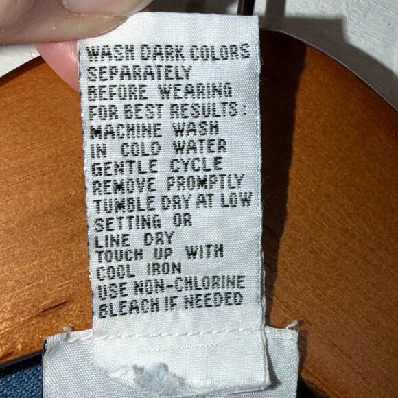 Vintage Koret Denim Shirt Embroidered Panel 90s Western Cottagecore Small - Picture 7 of 11